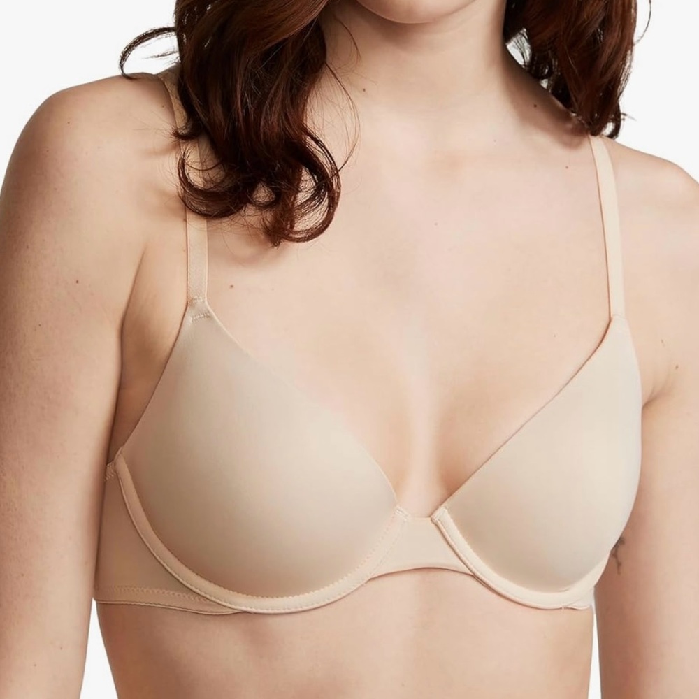PINK Victoria’s Secret Wear Everywhere Lightly Lined T-Shirt Bra Nude 34E (DD)